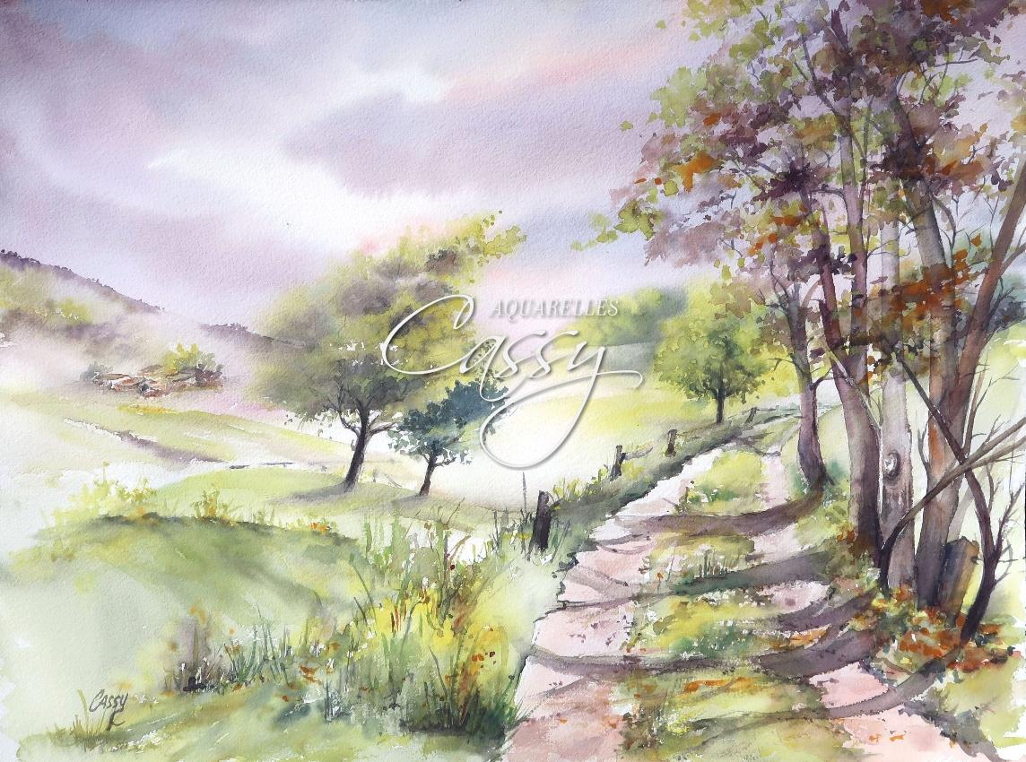 Promenade dans le Perche (46 cm X 61 cm)